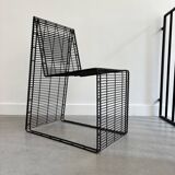 Graphic metal armchair