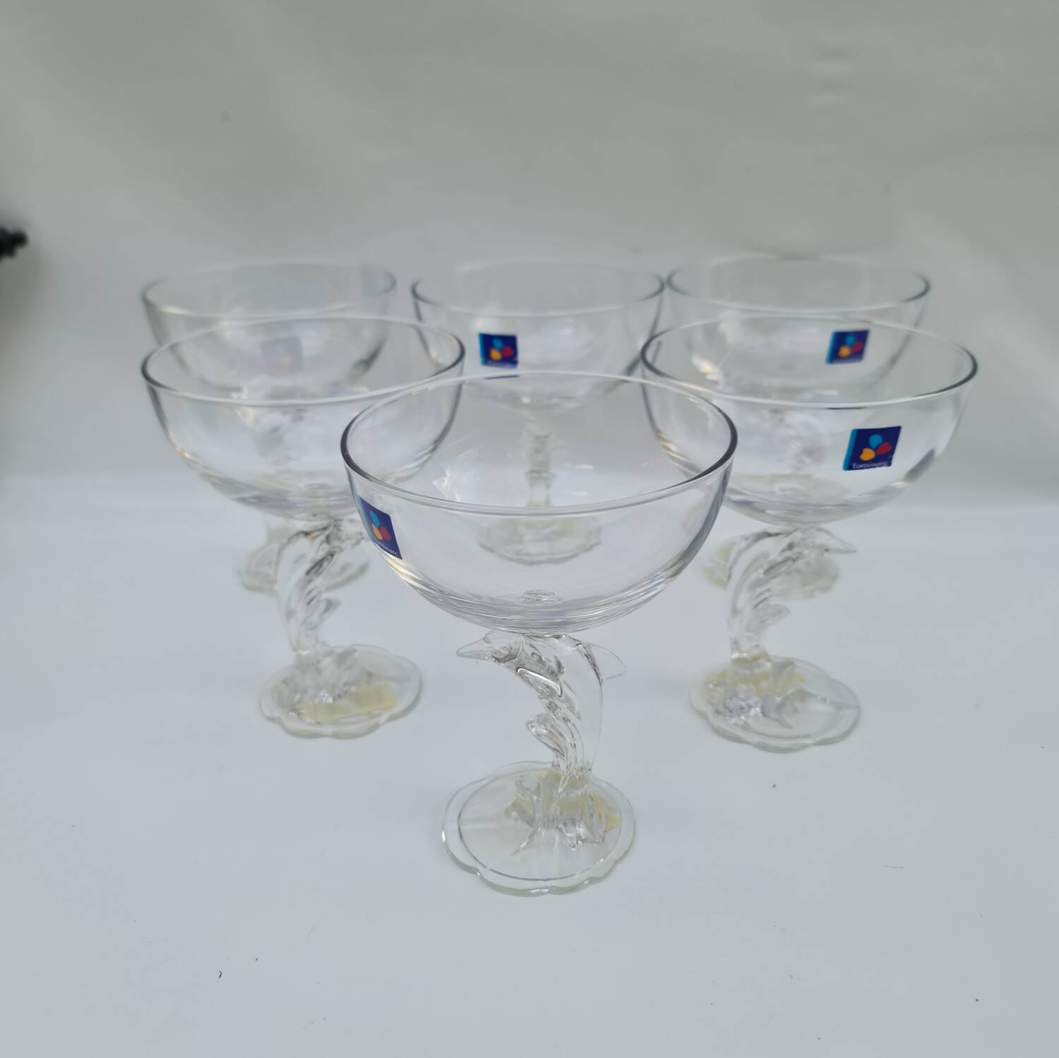 6 Luminarc Dolphy ice cream and dessert cups