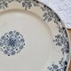Antique flat plate, ironstone Sarreguemines U&C model Mignon.