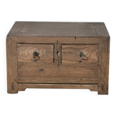 Haibei - Table de chevet chinoise en orme ancien n°2
