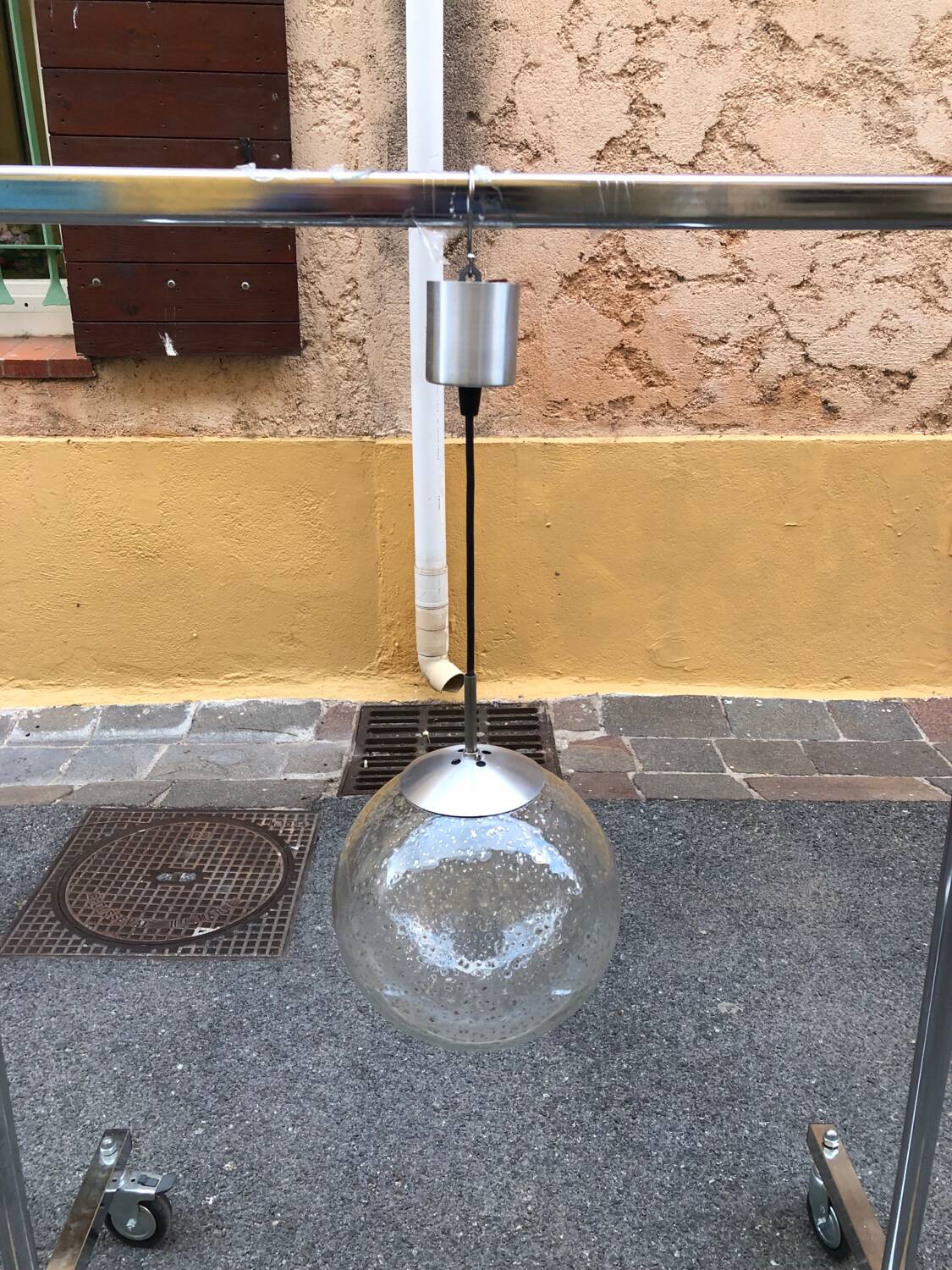 Raak Vintage 70's glass ball pendant light