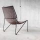 Frederick Weinberg USA rattan armchair and metal structure, 1950
