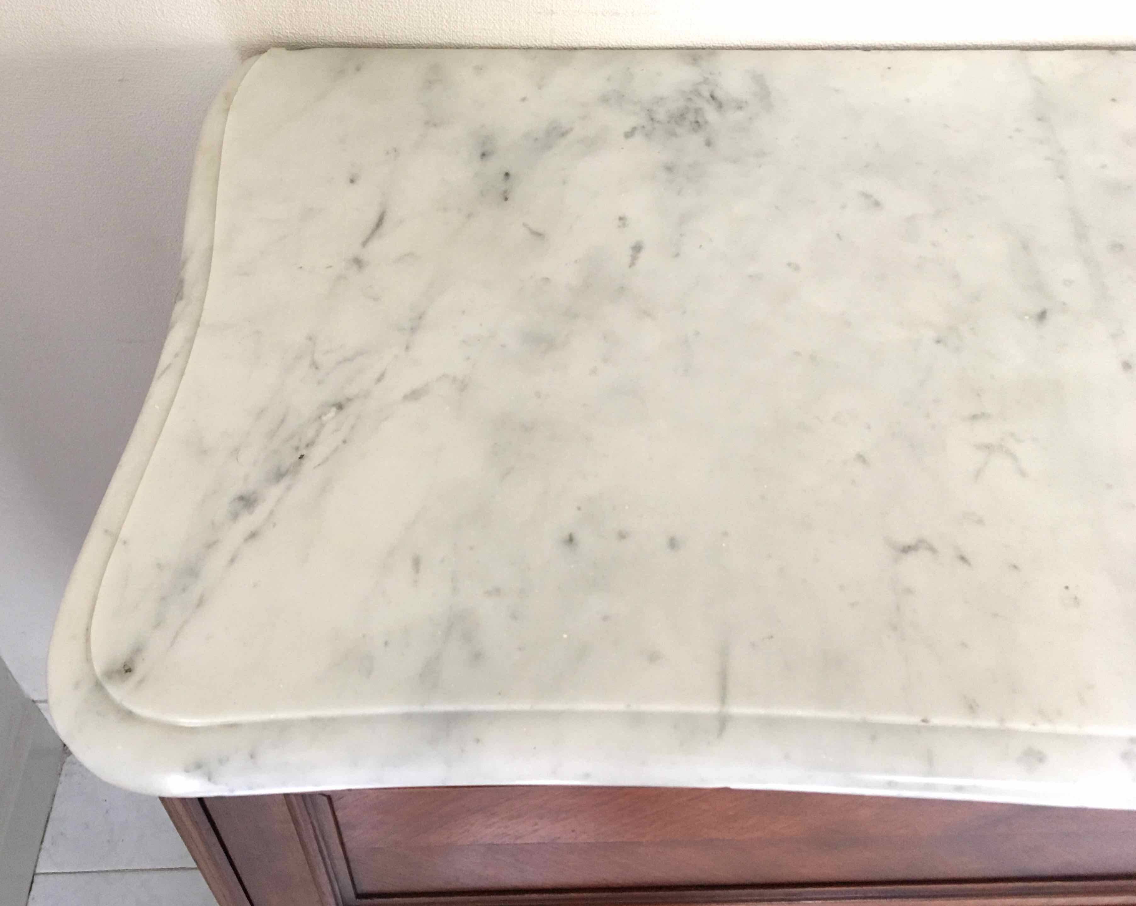 1940 chest of drawers inlaid wood and marble