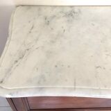 1940 chest of drawers inlaid wood and marble