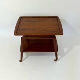 Scandinavian teak trolley on wheels, Arne Hovmand for Mogens Kold
