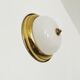 Brass and glass wall lamp or flush light