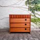 Shoe cabinet teak and oak veneer 60s