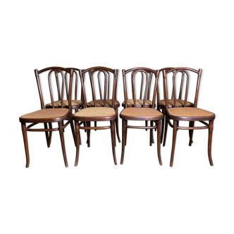 Suite of 8 chairs bistro Thonet number 56