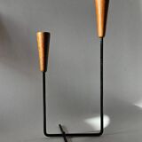 Rare teak and metal candle holder from the mid-century, Denmark, 1960s