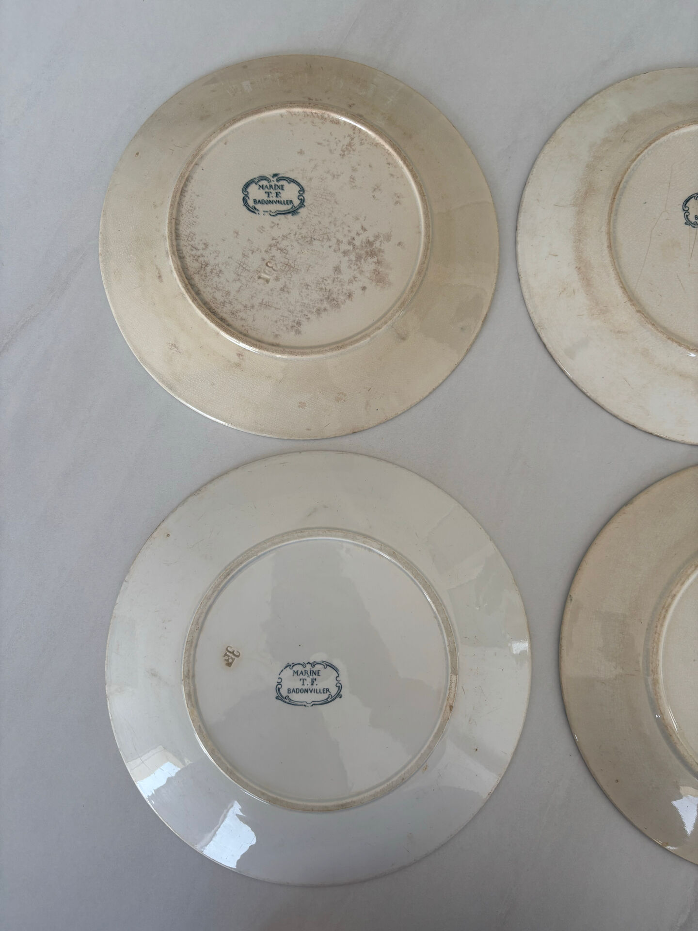 Iron Earth Plate Badonviller Marine • Romantic blue decor • Plate