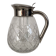 Cut glass and silver-plated metal ice carafe
