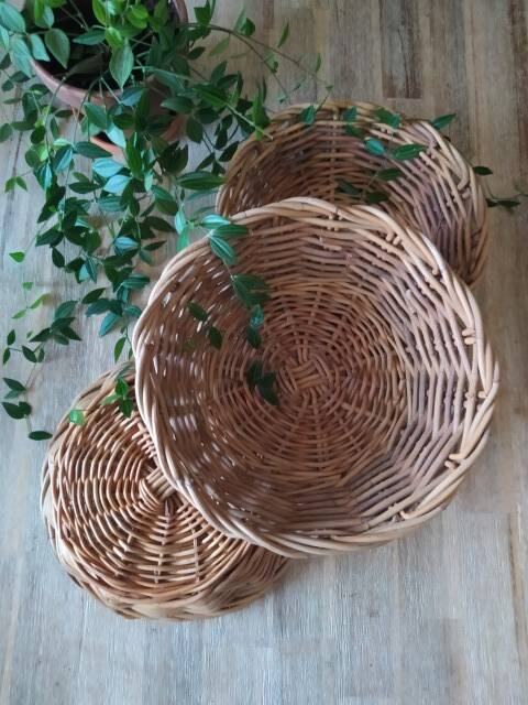 Vintage woven wicker basket