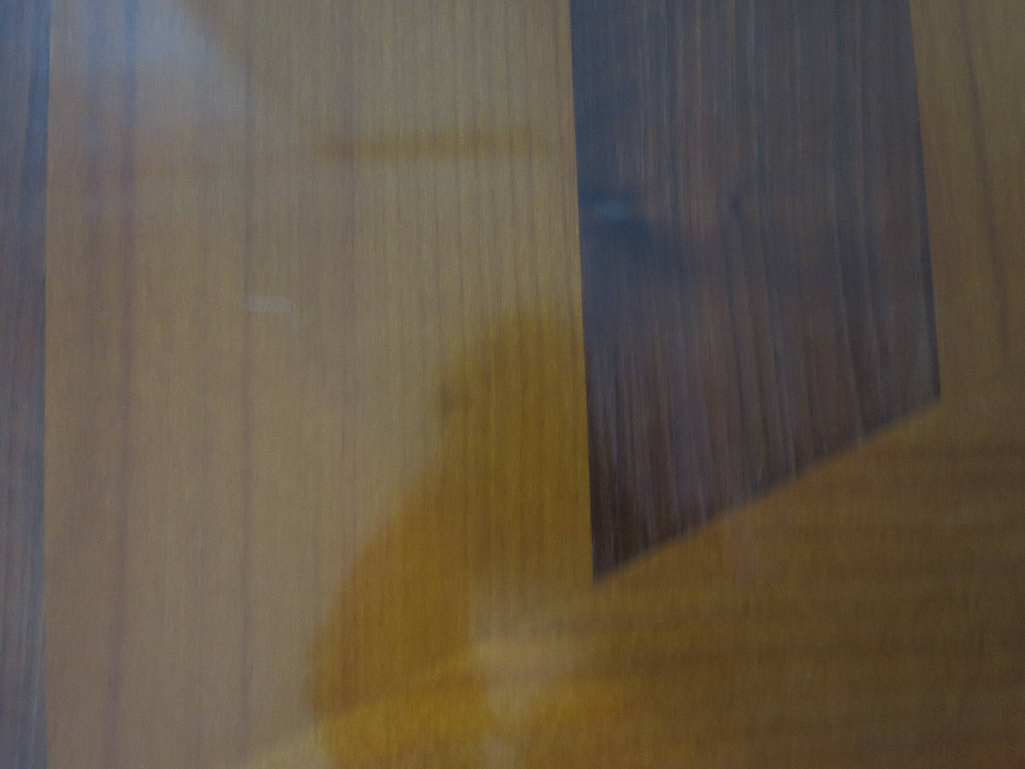 Large coffee table - cherry finish - solid wood - butterfly motifs