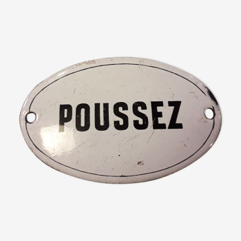 Enamelled plate: push
