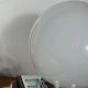 Ceiling light or wall light with a white opaline glass globe, 20 cm, stainless steel rose.