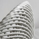 Openwork porcelain fruit bowl.