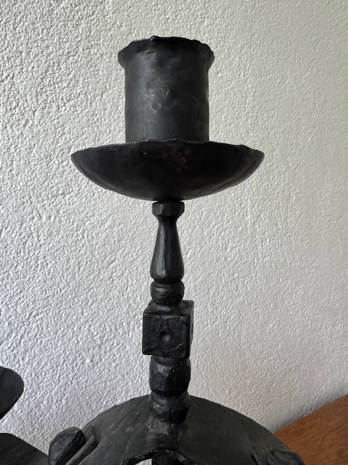 Brutalist wrought iron chandelier from the 60s