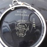 "haute montagne" décor plate in earthenware Longwy enamels, 60s/70s vintage