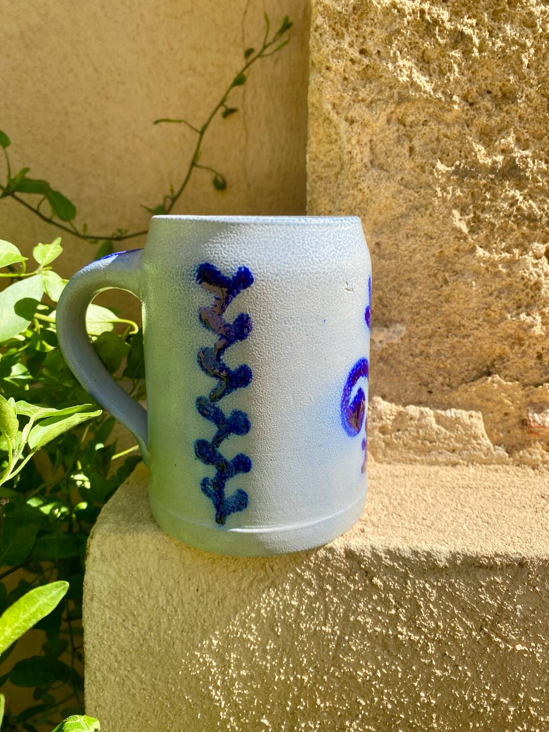 Alsatian stoneware beer mug