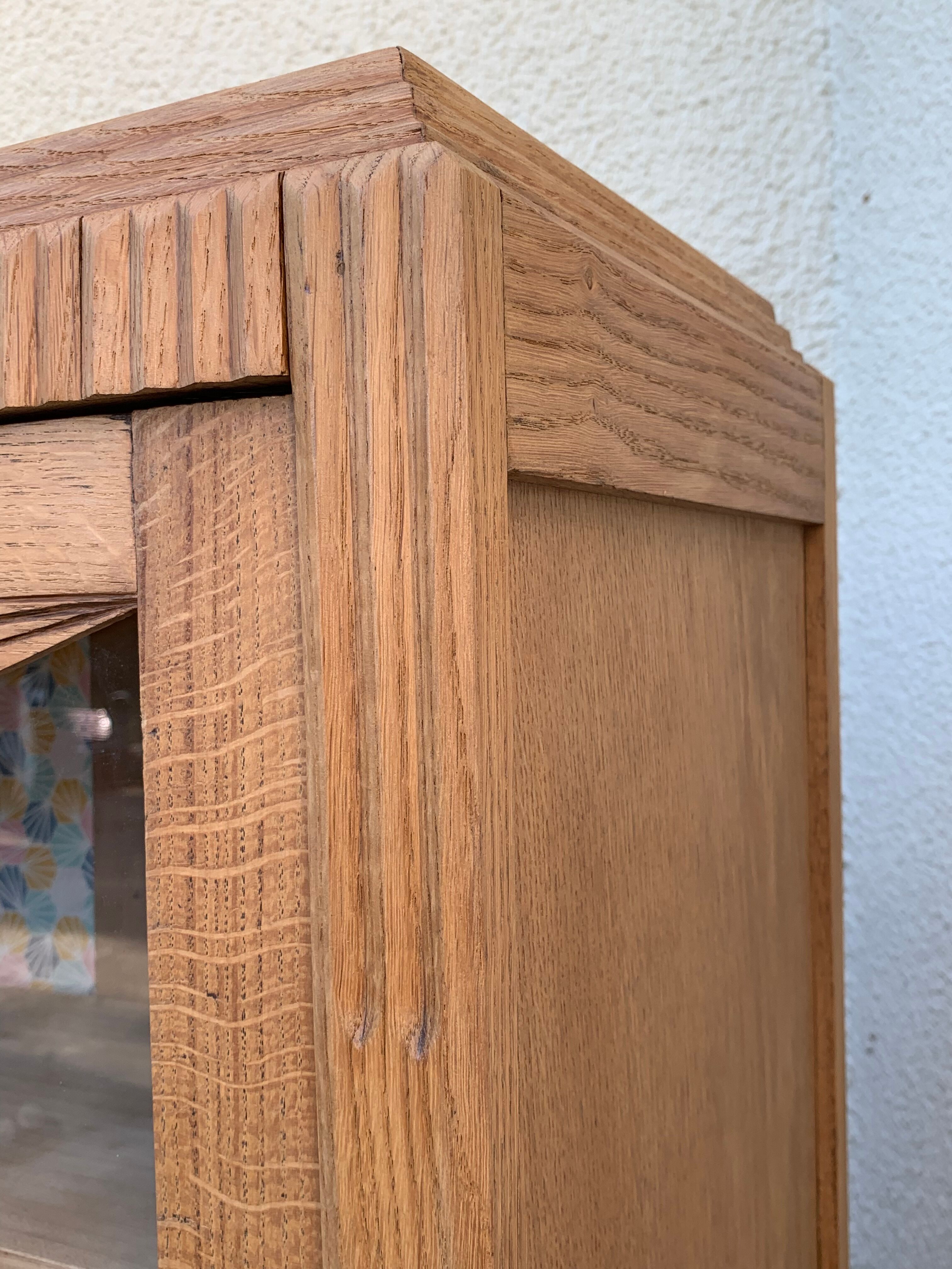 Parisian wardrobe glazed art deco 1920 raw wood