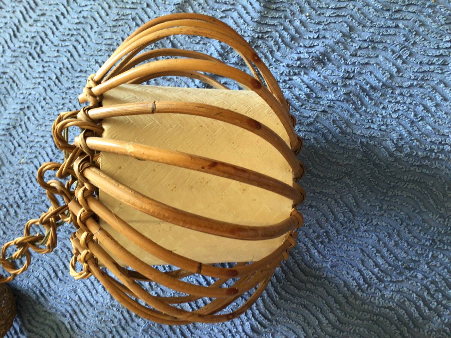 Vintage rattan pendant light