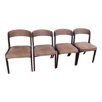 Lot 4 chaises Baumann modèle gondole bois