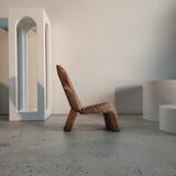 Armchair made of recycled solid teak