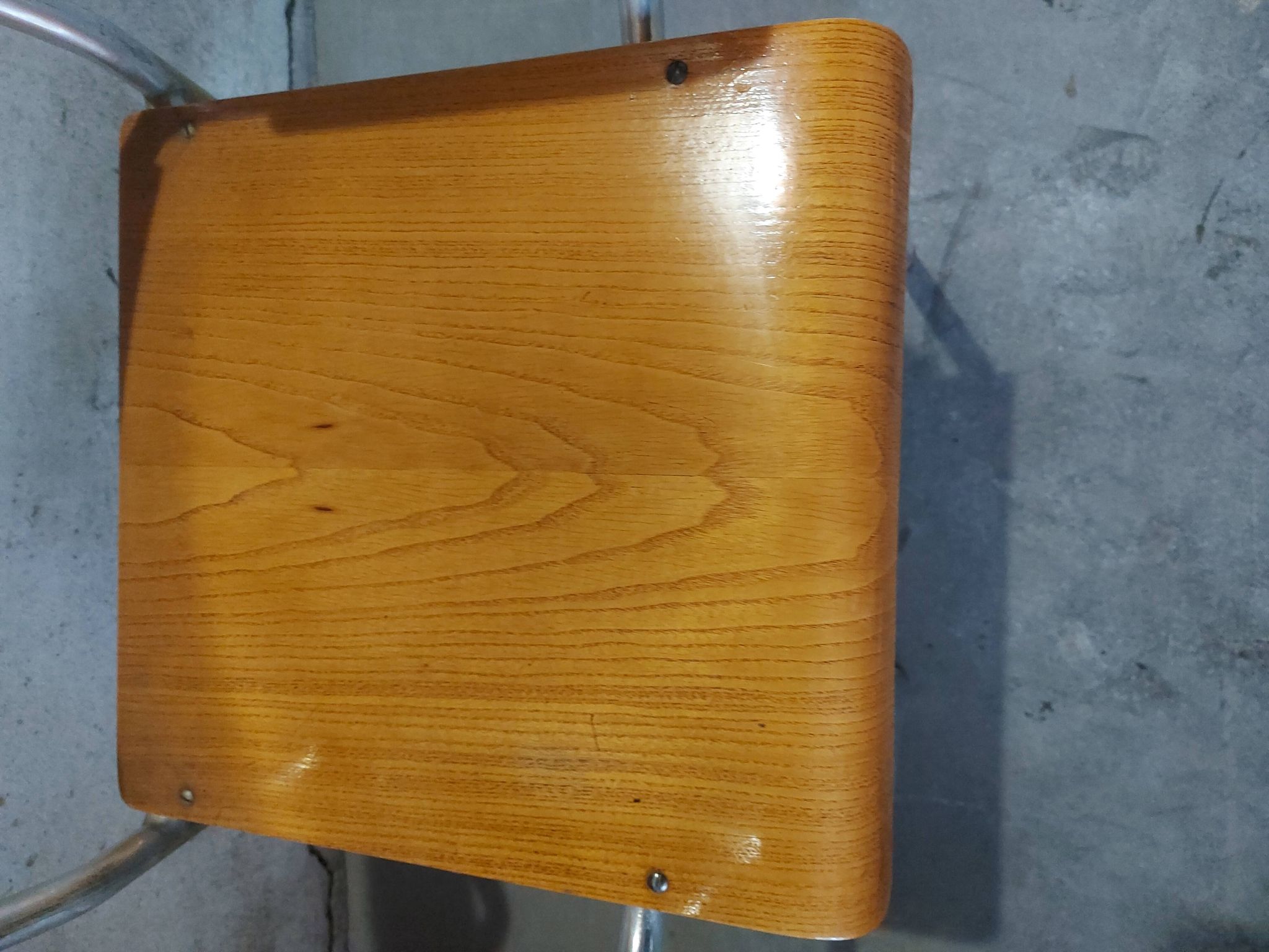 Fauteuil en bois et aluminium par Alpos, années 1970