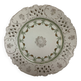 Large old openwork dish