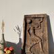 Door in low relief dancer style art deco 1930 wooden