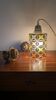 Lampe cylindre verre géométrique années 70