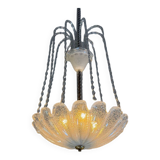 Colourless Murano glass chandelier, Venice circa 1940