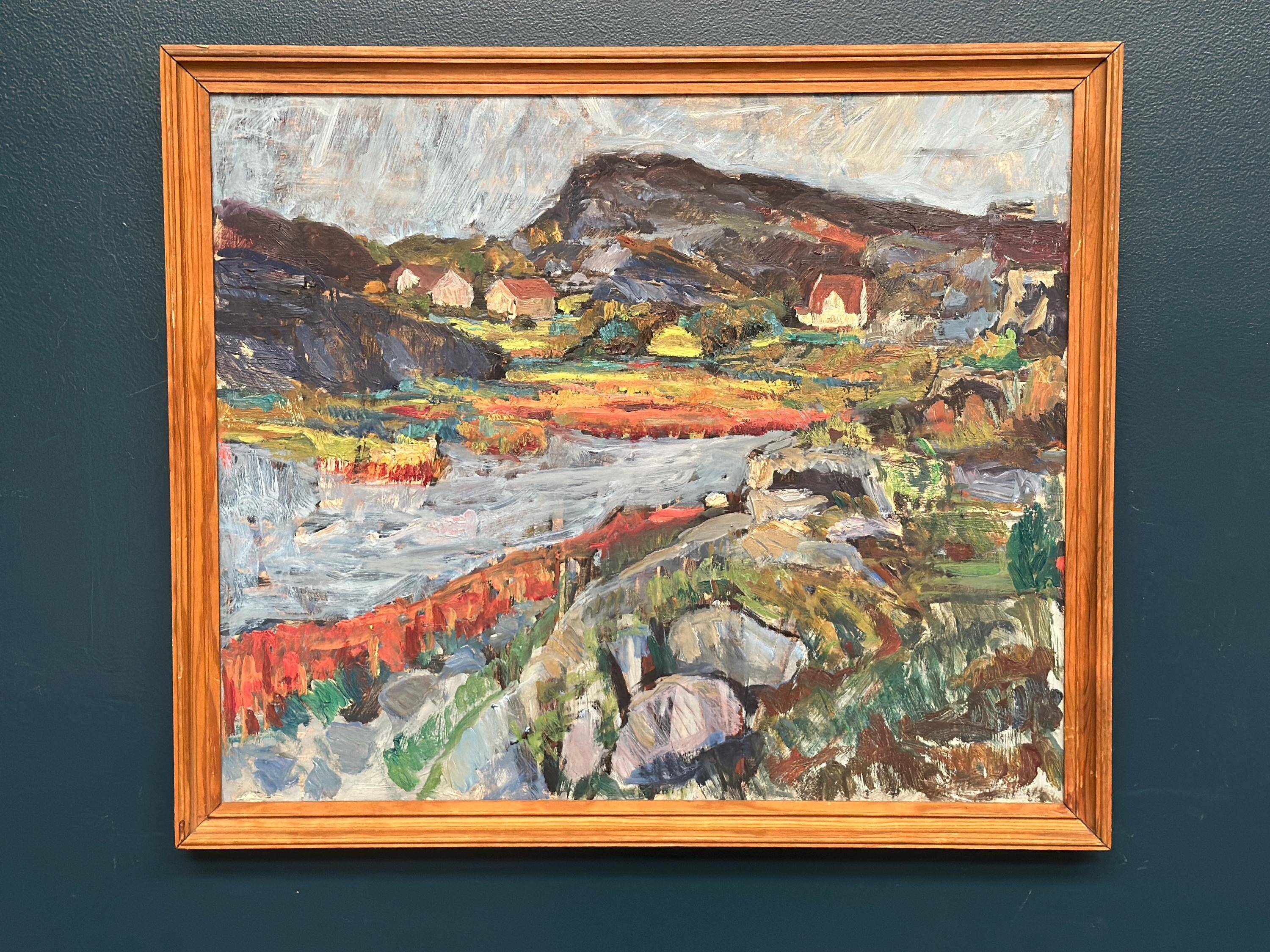 Swedish Oil On Canvas – “Serene Landscape” By Karl Otto Kellgren