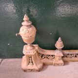 Gilded bronze fireplace hearth bar