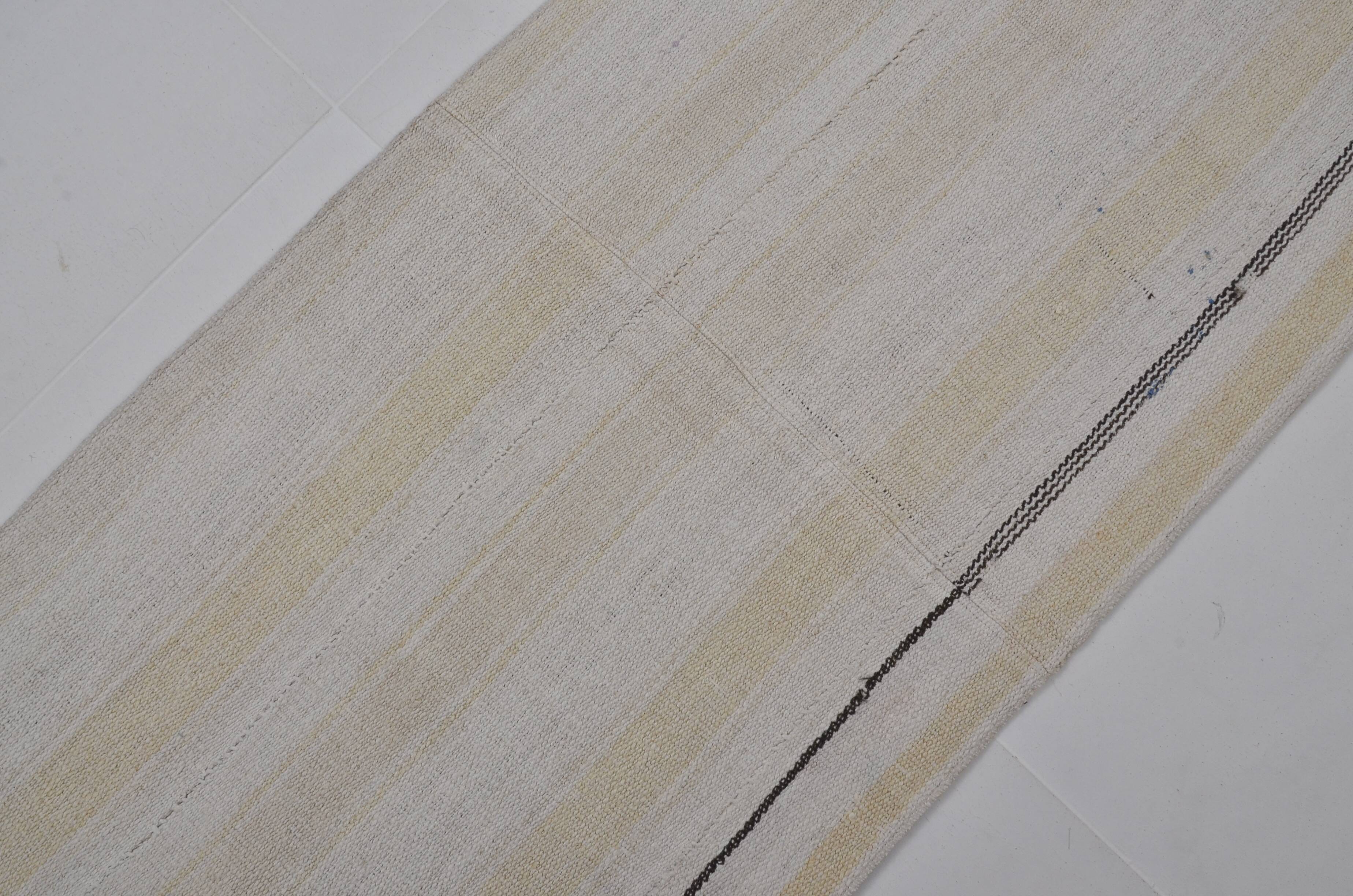 Stripe Neutral Hemp Rug sku 3789