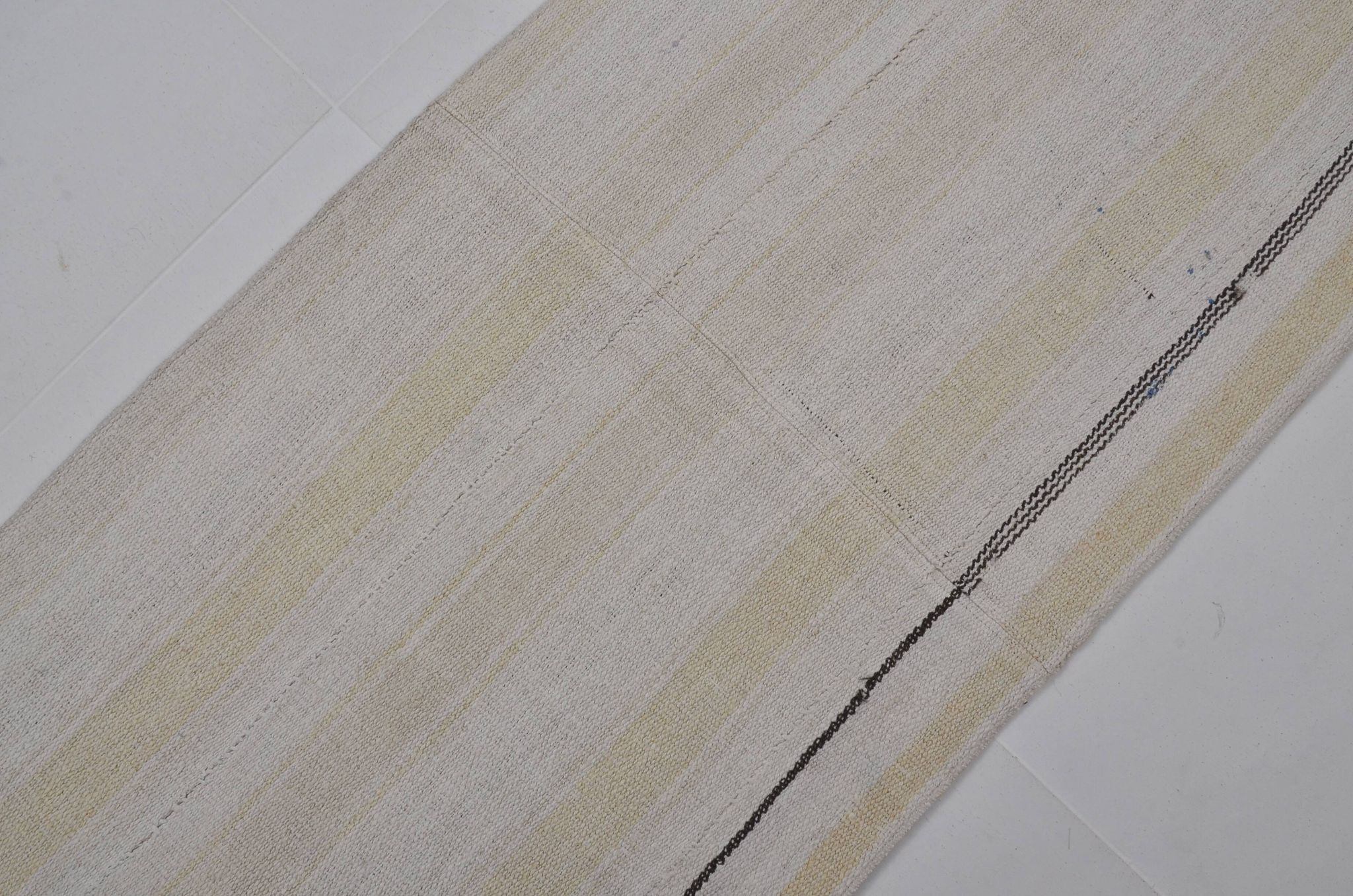 Tapis en chanvre neutre rayé sku 3789