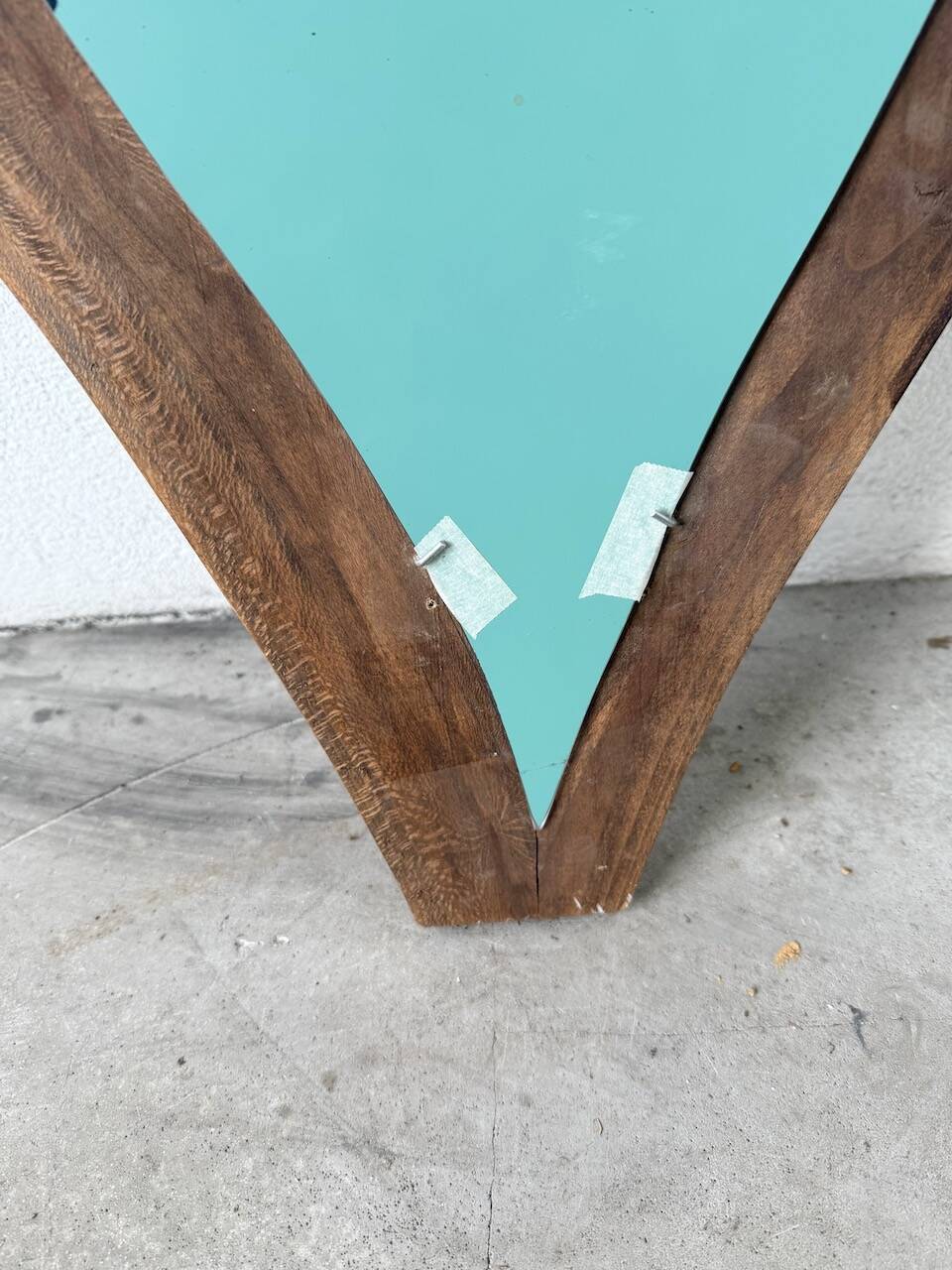 Brutalist wooden mirror 1900