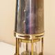Old miner's lamp, thick glass, brass, metal