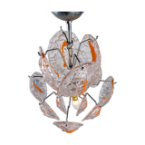 Chandelier vintage avec médaillons oranges