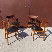 4 chaises Farstrup scandinave