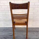 Wood and straw chair
