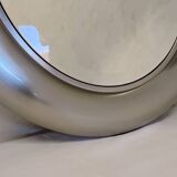 Reggiani round mirror in vintage chrome metal