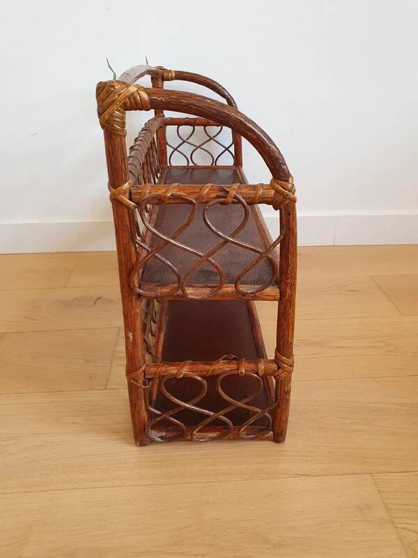 Vintage rattan shelf