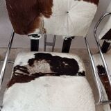 Set of 4 vintage Cucroma armchairs – Guido Faleschini – leather