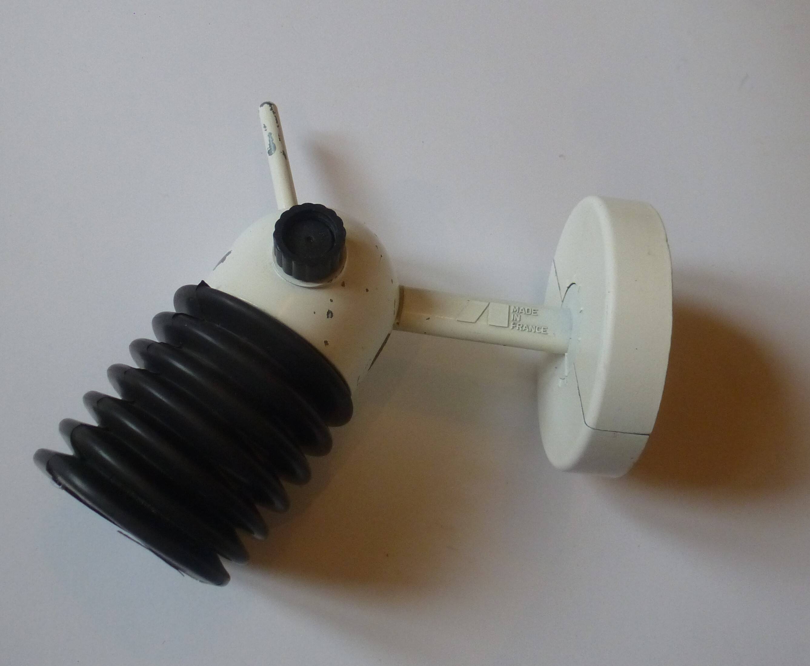 Vintage black bellows metal wall spot 1970