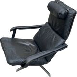 Leather swivel chair, 1970s