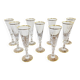 Set of 9 crystal champagne flutes from Saint-Louis – Lozère model