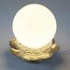 Lotus lamp, silver metal, ball