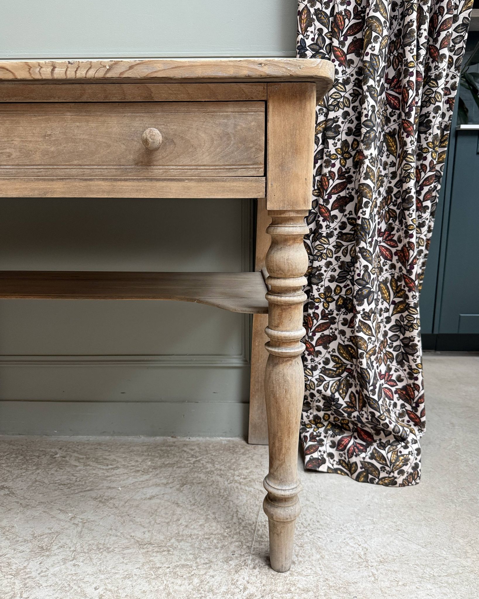 Small restored farmhouse console.