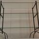 Beautiful Console 60'S feet wrought iron trestles with 3 TBEG glass trays